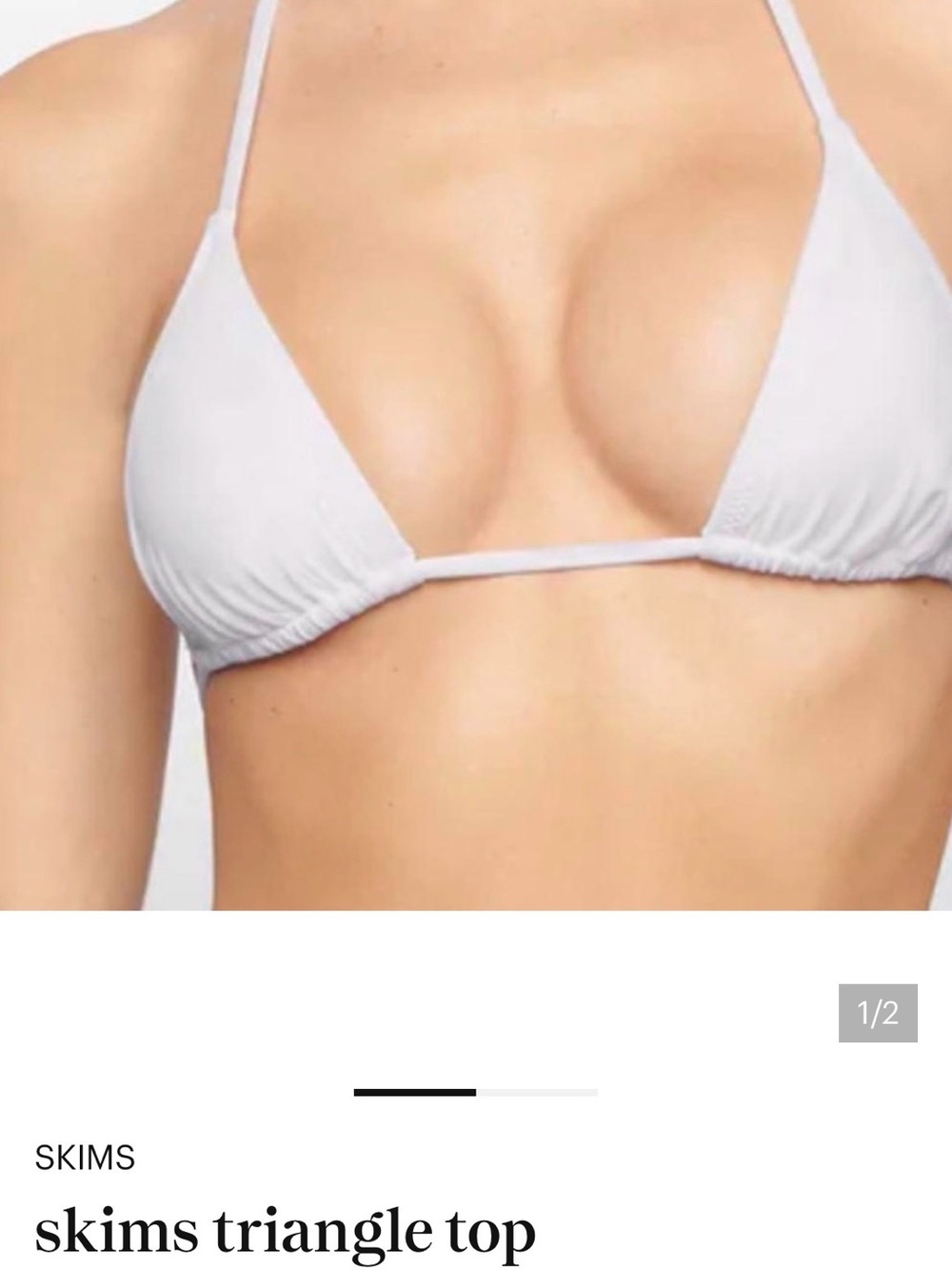SKIMS NWT Triangle Bikini Top Marble XXS